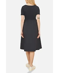 Yumi Women's Jersey Top And Cotton Midi Dress