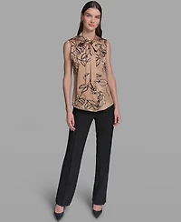 Karl Lagerfeld Paris Women's V-Neck Top