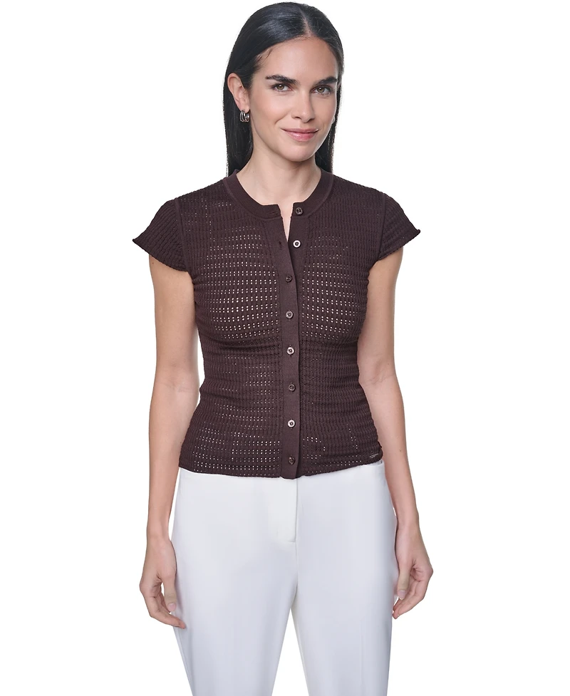 Calvin Klein Petite Cap-Sleeve Sweater