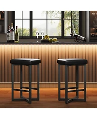 gaomon Dining Chair Bar Stools Set of 24.6 inch Counter Height Backless Barstools for Kitchen Dining Room