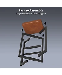 gaomon Dining Chair Bar Stools Set of 2 ,Counter Height Backless Barstools for Kitchen Dining Room