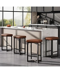 gaomon Dining Chair Bar Stools Set of 24.6 inch Counter Height Backless Barstools for Kitchen Dining Room