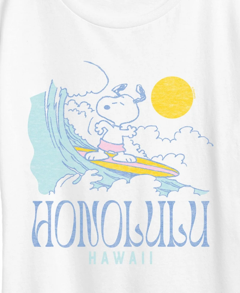 Hybrid Apparel Plus Peanuts Snoopy Honolulu Hawaii Short-Sleeve Graphic T-Shirt