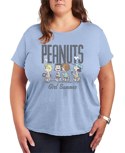 Hybrid Apparel Plus Peanuts Girl Summer Sally Marcie Lucy Pattie Short-Sleeve Graphic T-Shirt