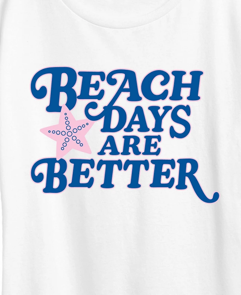 Hybrid Apparel Plus Instant Message Beach Days are Better Short-Sleeve Graphic T-Shirt