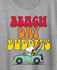 Hybrid Apparel Plus Peanuts Beach Day Buddies Short-Sleeve Graphic T-Shirt