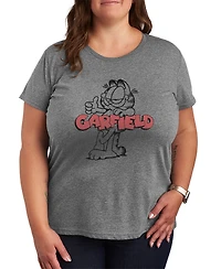 Hybrid Apparel Plus Garfield Logo Thumbs Up Short-Sleeve Graphic T-Shirt