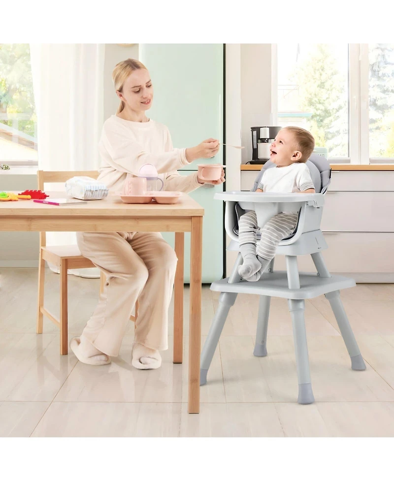 Gouun Baby 8-in-1 Convertible High Chair with Removable Tray