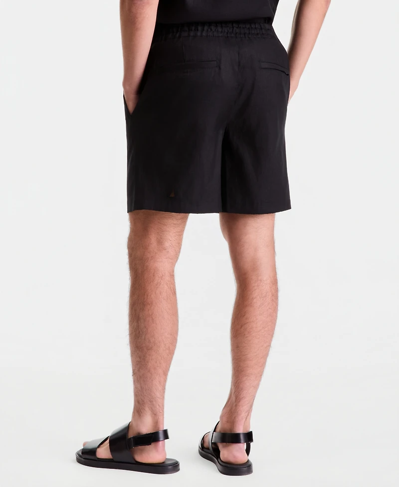 Alfani Men's Linen-Blend Knit Drawstring Shorts, Macy's Exclusive