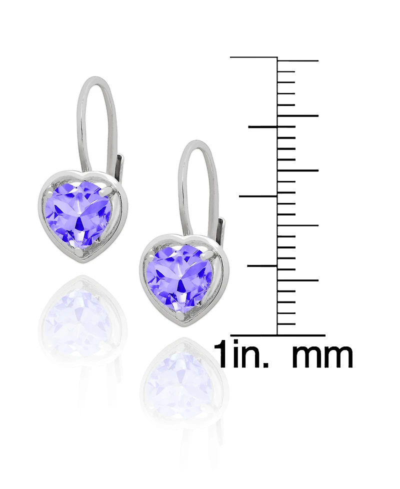 Macy's 2-Pc. Blue Topaz Heart Pendant Necklace & Earrings Set (5.40 ct. t.w.) Sterling Silver