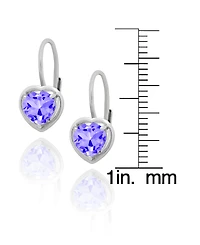 Macy's 2-Pc. Blue Topaz Heart Pendant Necklace & Earrings Set (5.40 ct. t.w.) Sterling Silver