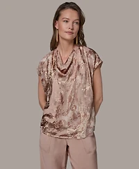 Donna Karan New York Women's Cowl Neck Top