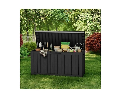 sumyeg Resin Outdoor Storage Deck Box with Lockable Lid