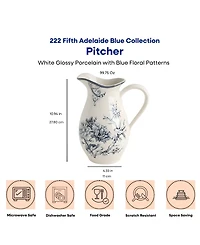 222 Fifth Adelaide Blue Pitcher, 100 oz.