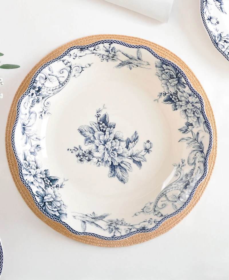 222 Fifth Adelaide Blue Pasta Serving Bowl, 12.6"