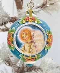 G.DeBrekht Hand Painted Scenic Ornament Angel Ornament