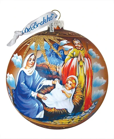 G.DeBrekht Holy Family Ball Glass Ornament
