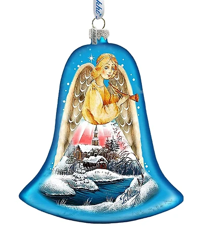 G.DeBrekht Angel Bell Glass Ornament