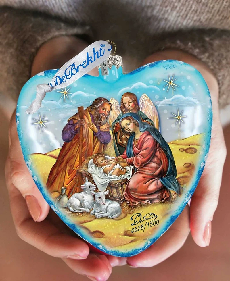 G.DeBrekht Limited Edition Nativity Glass Ornament