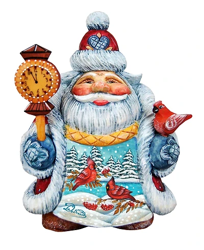G.DeBrekht Scenic Santa with Cardinals Figurine