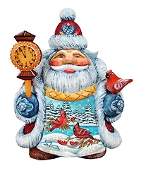 G.DeBrekht Scenic Santa with Cardinals Figurine