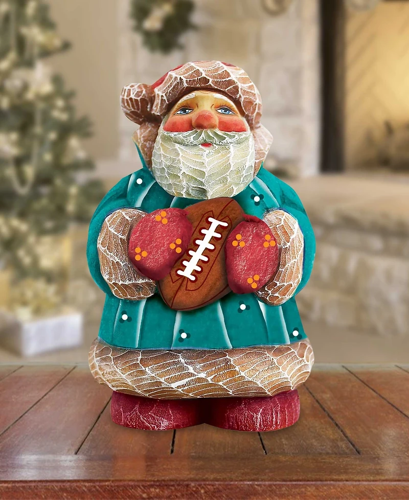 G.DeBrekht Football Santa Figurine