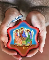 G.DeBrekht Trinity Nativity Snowflake Glass Ornament