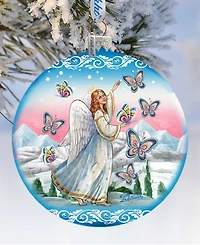 G.DeBrekht Serenity Angel Limited Edition Hand Painted Glass Ornament