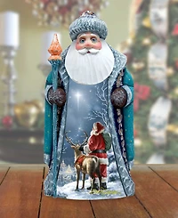G.DeBrekht Woodcarved Hand Painted Starry Night Santa by Donna Gelsinger Figurine