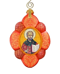 G.DeBrekht Hand Painted Saint Nick Scenic Ornament