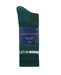 Tommy Hilfiger Men's Athletic Crew Socks, 3-Pack