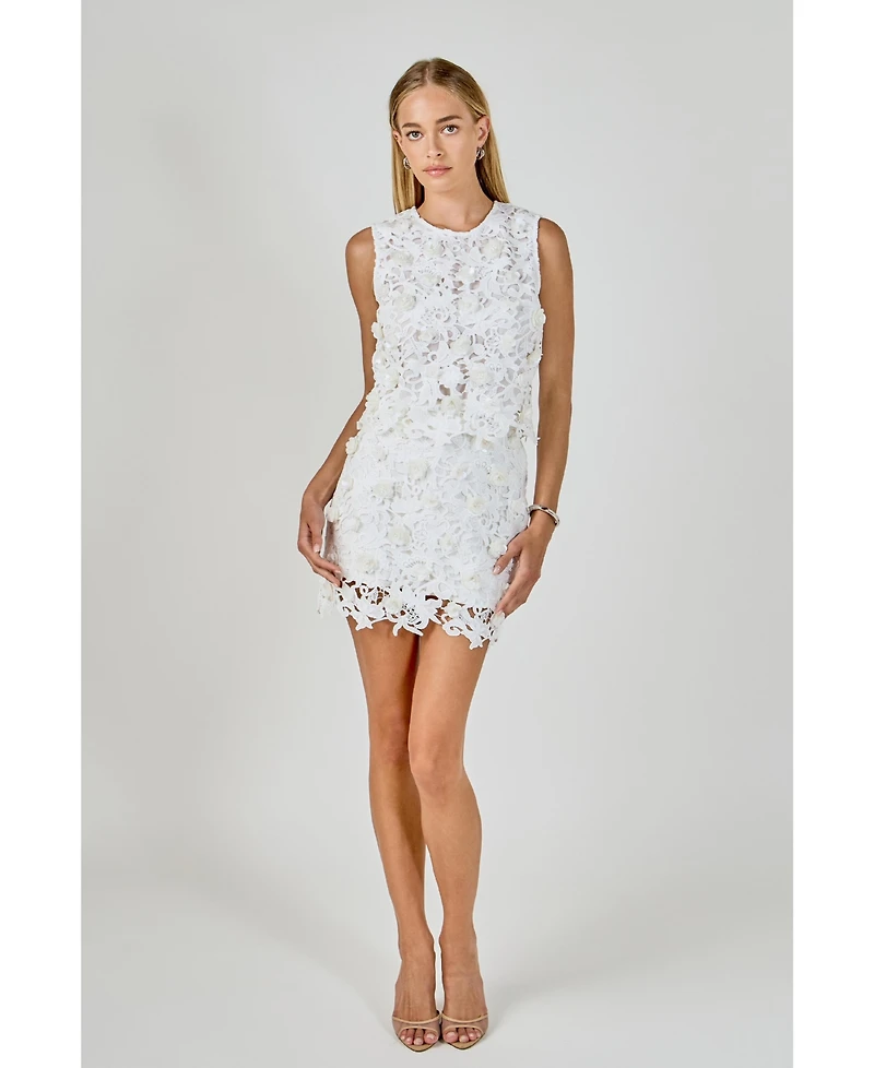 endless rose Women's Embellished Mini Skirt