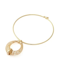 Robert Lee Morris Soho Gold Coiled Pendant Wire Necklace