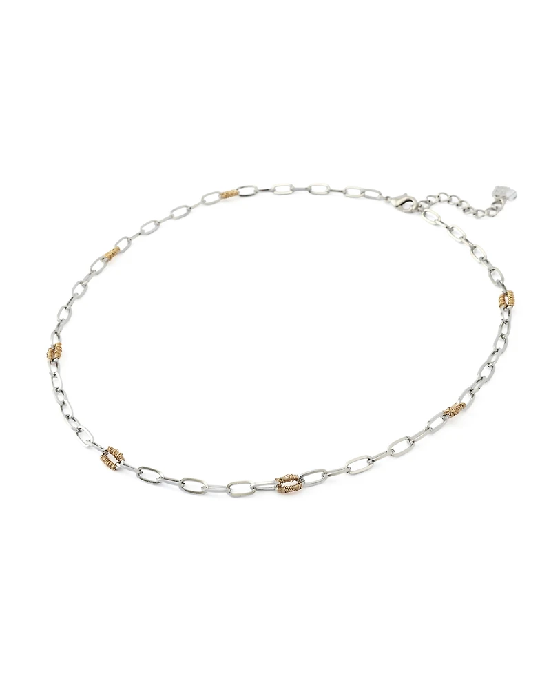 Robert Lee Morris Soho Two-Tone Paper Clip Chain Necklace
