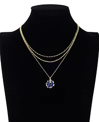 Unwritten Cubic Zirconia Celestial Pendant Trio Necklace Set