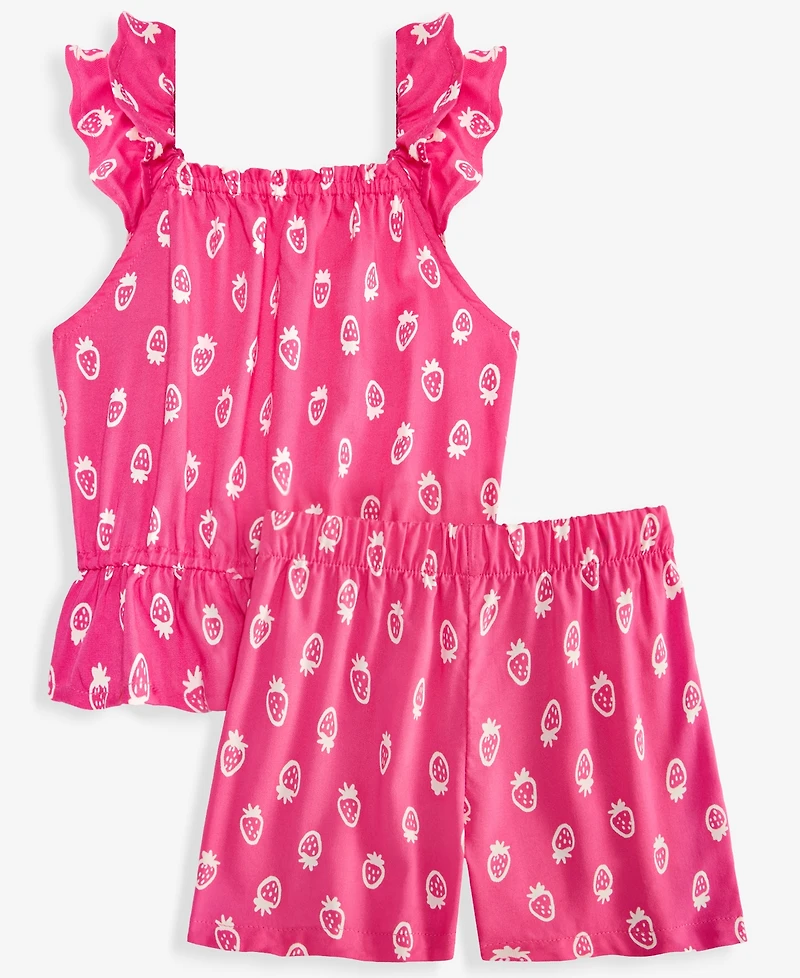 Epic Threads Toddler Girls' 12M-5T Berry-Print Top & Shorts, 2-Piece Set, Macy's Exclusive