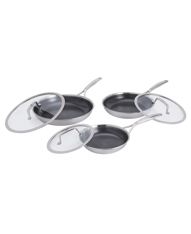 Zwilling Peak Stainless Steel 6-Pc. Dual Performance Ceramic Fry Pan Set