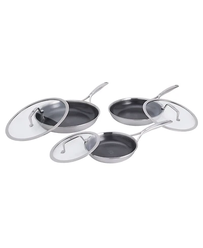 Zwilling Peak Stainless Steel 6-Pc. Dual Performance Ceramic Fry Pan Set