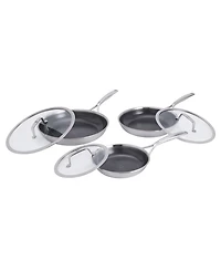 Zwilling Peak Stainless Steel 6-Pc. Dual Performance Ceramic Fry Pan Set