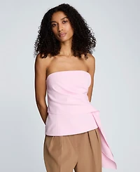 Kenneth Cole Women's Sleeveless Draped Front Bustier Crop Top