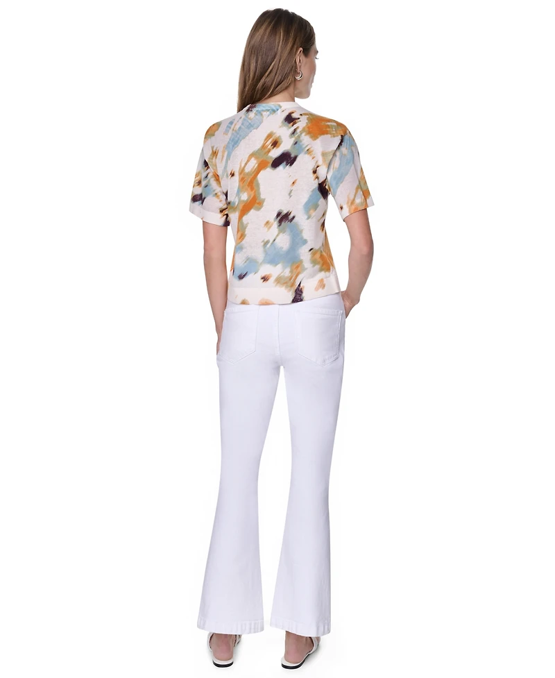 Dkny Women's Printed Short-Sleeve Sweater