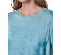 Dkny Women's Short-Sleeve Twinkle Front T-Shirt