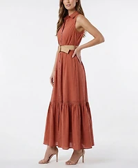 Taylor Women's Collared Belted A-Line Shirt Dress