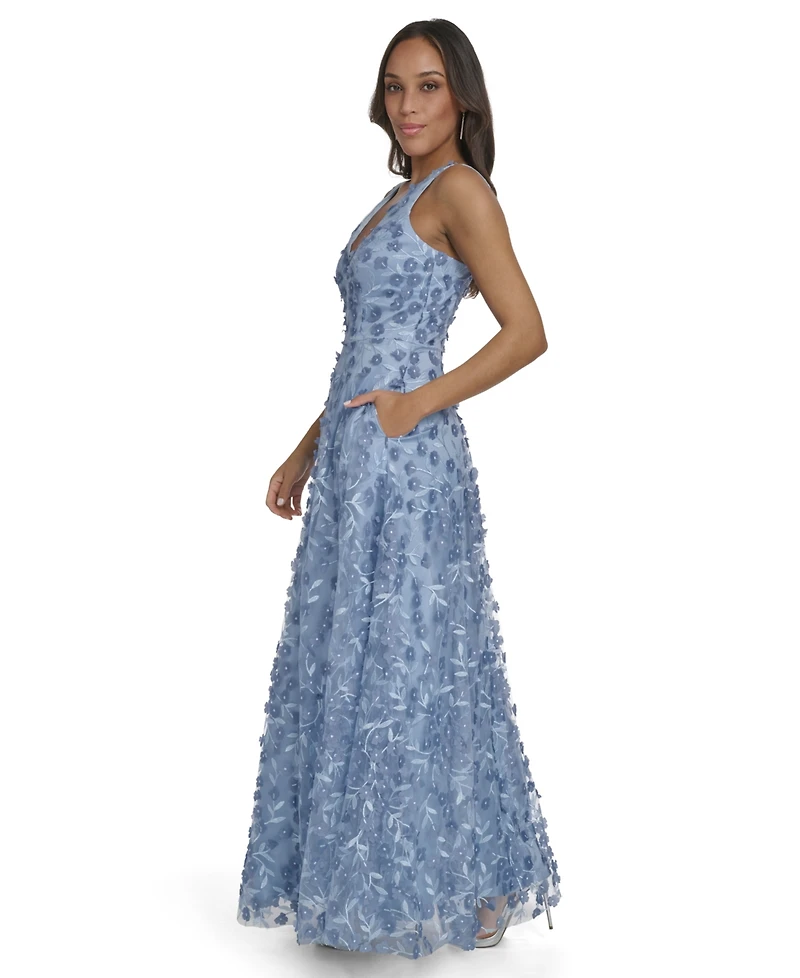 Eliza J Women's V-Neck Sleeveless Ball Gown