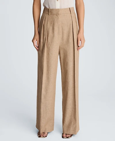 Kenneth Cole Women's Double Pleat Wide Leg Pants