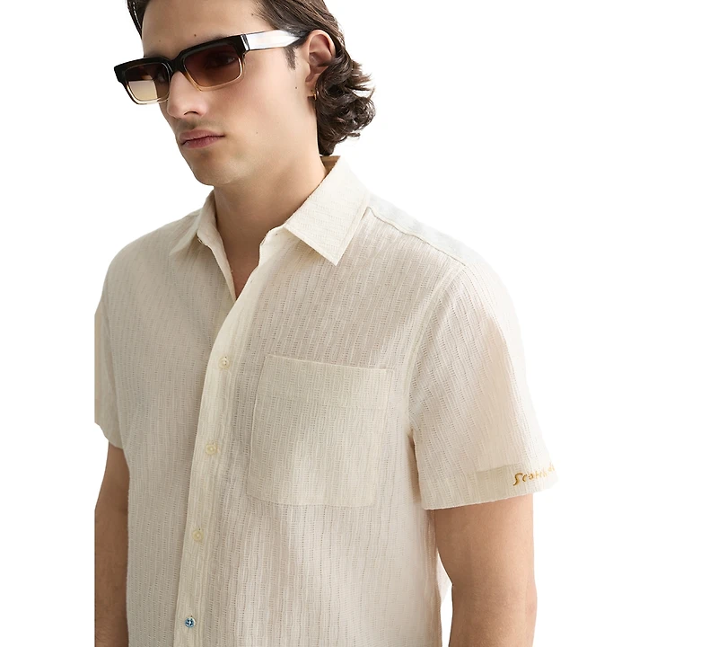 Scotch & Soda Men's Regular-Fit Short-Sleeve Collared Shirt