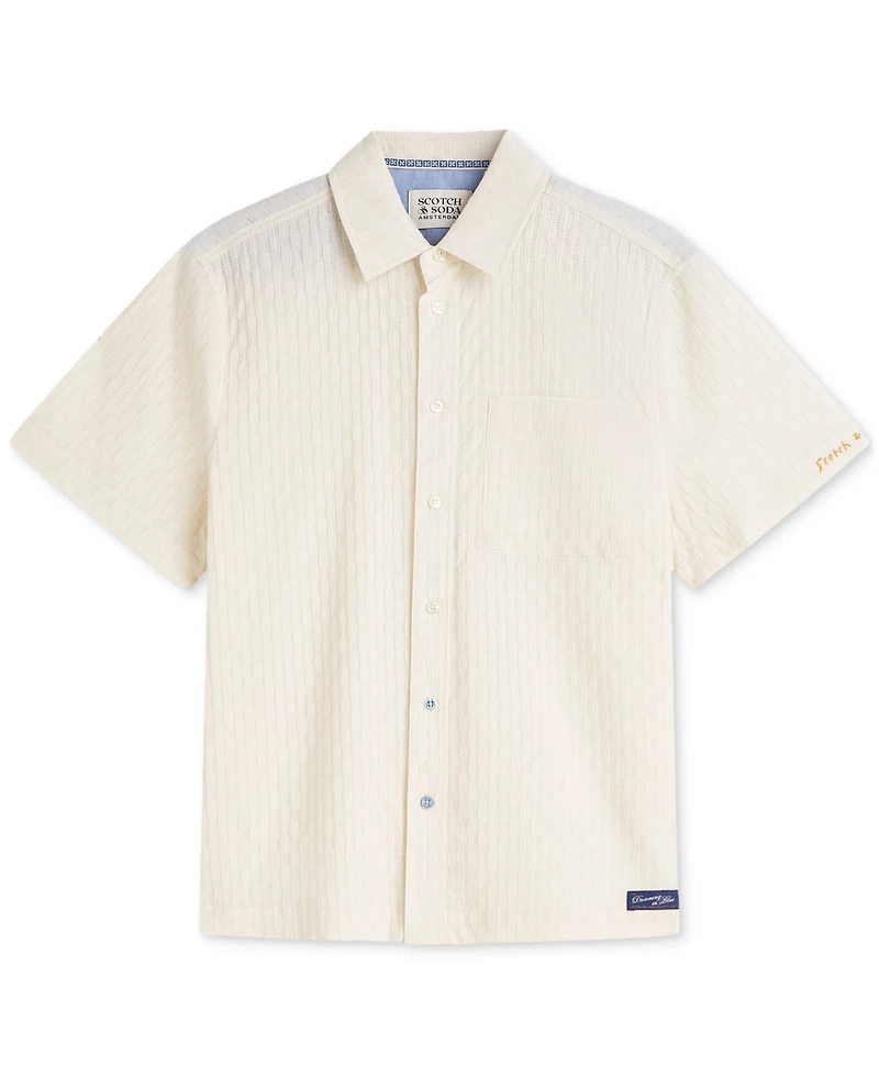 Scotch & Soda Men's Regular-Fit Short-Sleeve Collared Shirt