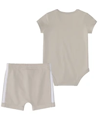 adidas Baby Boys' Short-Sleeve Bodysuit and Shorts, 2-Piece Set