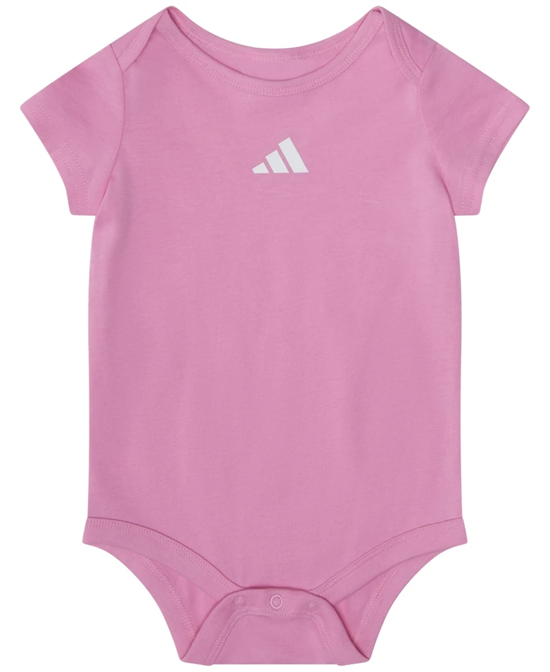 adidas Baby Girls' Short-Sleeve Bodysuit and Shorts, 2-Piece Set
