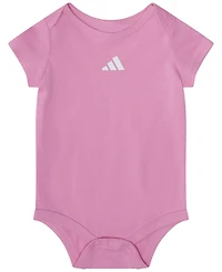 adidas Baby Girls' Short-Sleeve Bodysuit and Shorts, 2-Piece Set